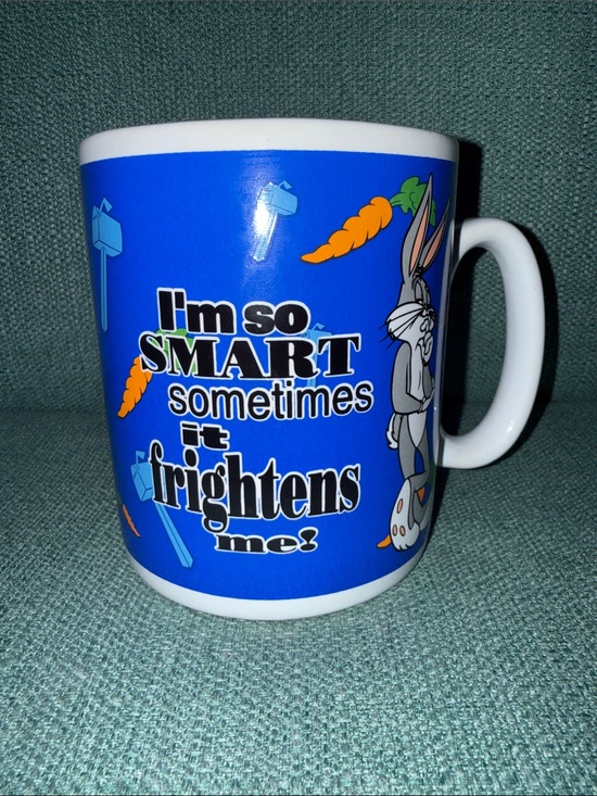 Warner Bros. Other - Warner Bros. Blue Bugs Bunny 'I'm So Smart' Ceramic Mug 🔥 G3